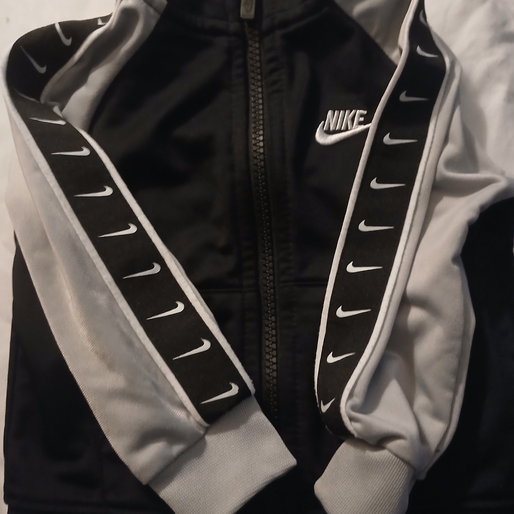 Boys Nike Black and Gray Track Jacket